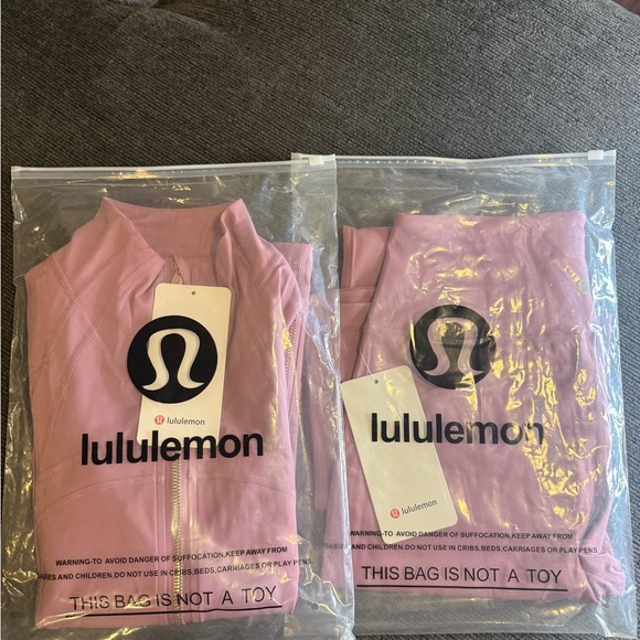 lululemon athletica Pink Define Jacket and Flare Leggings Gold Hardware Set - Picture 8 of 8